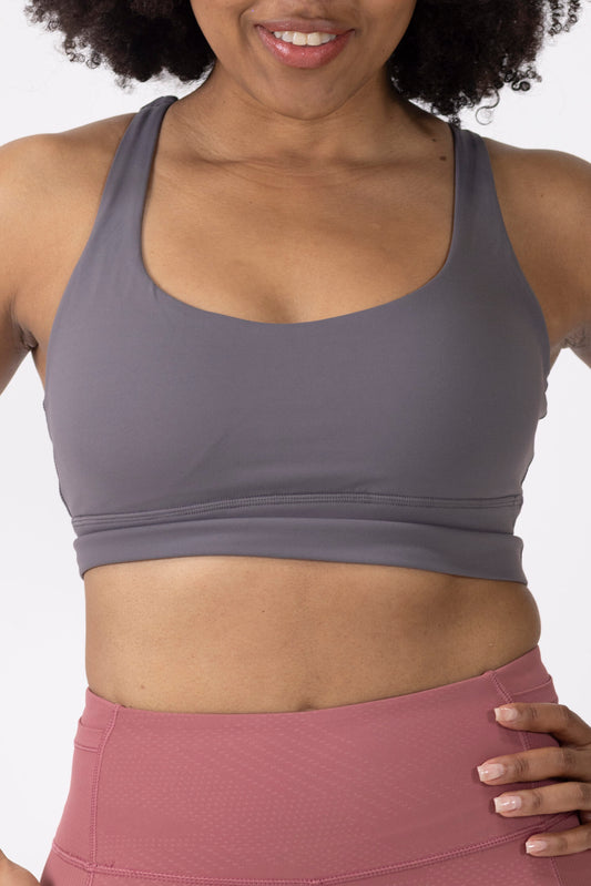 Lycra Soft Sport Bra-Grey