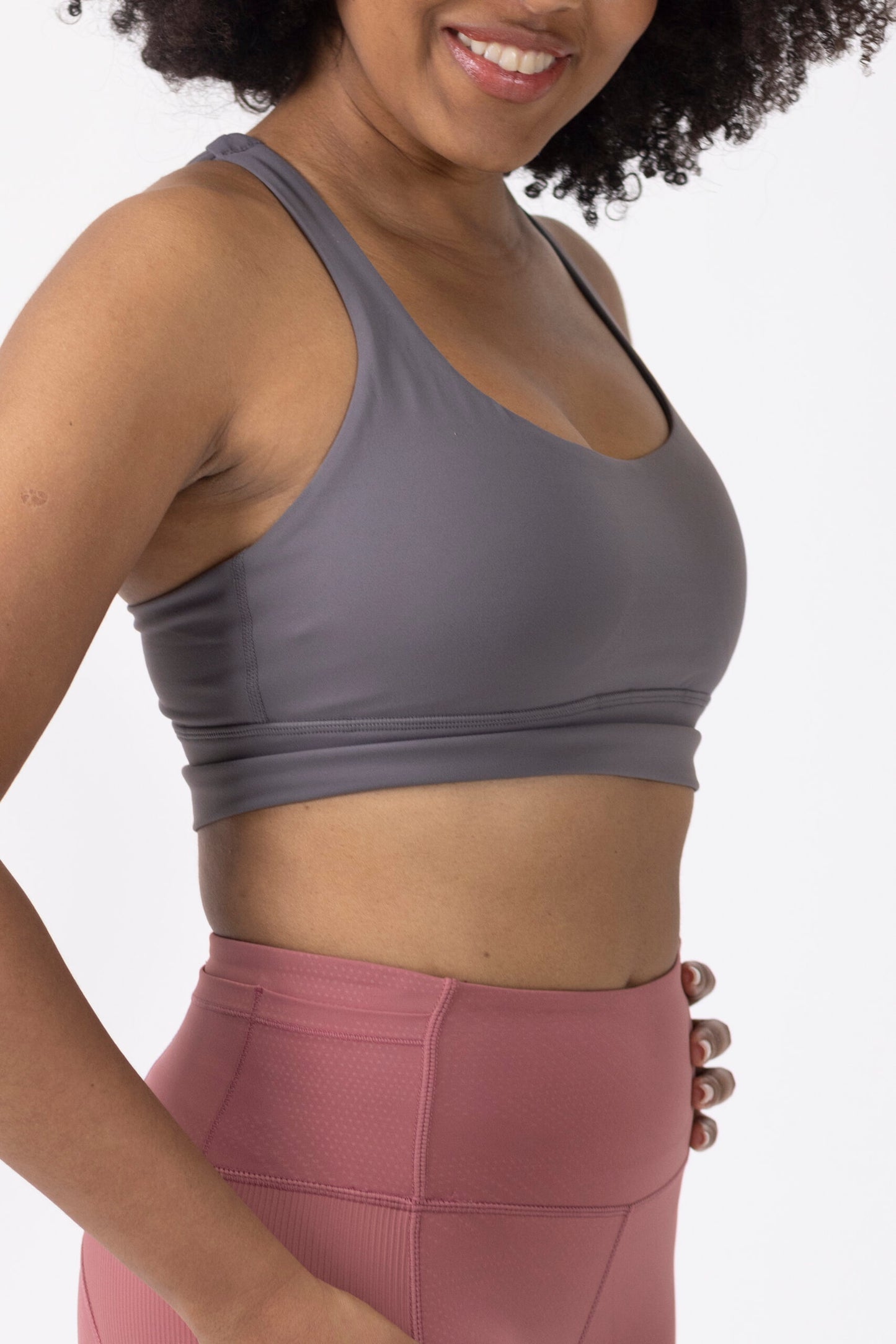 Lycra Soft Sport Bra-Grey