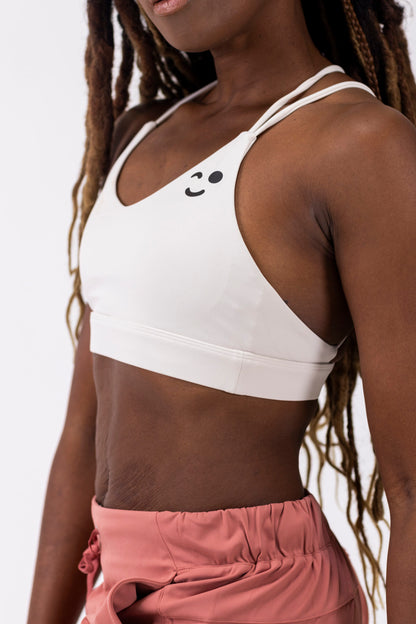 Flirt Sport Bra-Pear White