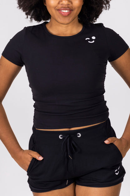 Classic Crop Top- Black