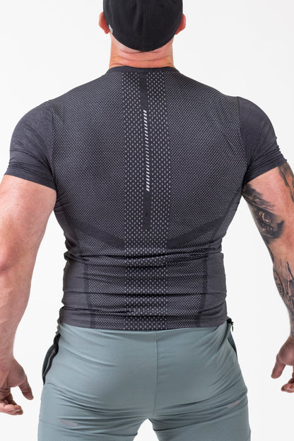 Gainz Compression Shirt- Hemp Black