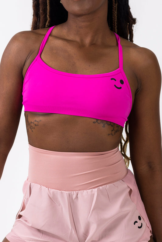 Bandeau Seamless Sport Bra- Rose Red