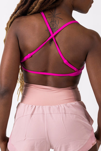 Bandeau Seamless Sport Bra- Rose Red