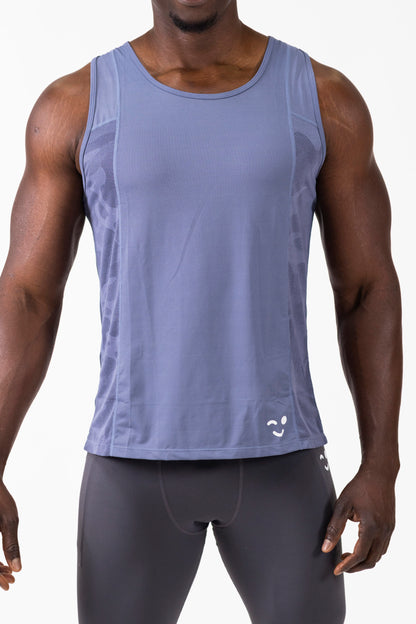 Camo Tank- Grey Blue