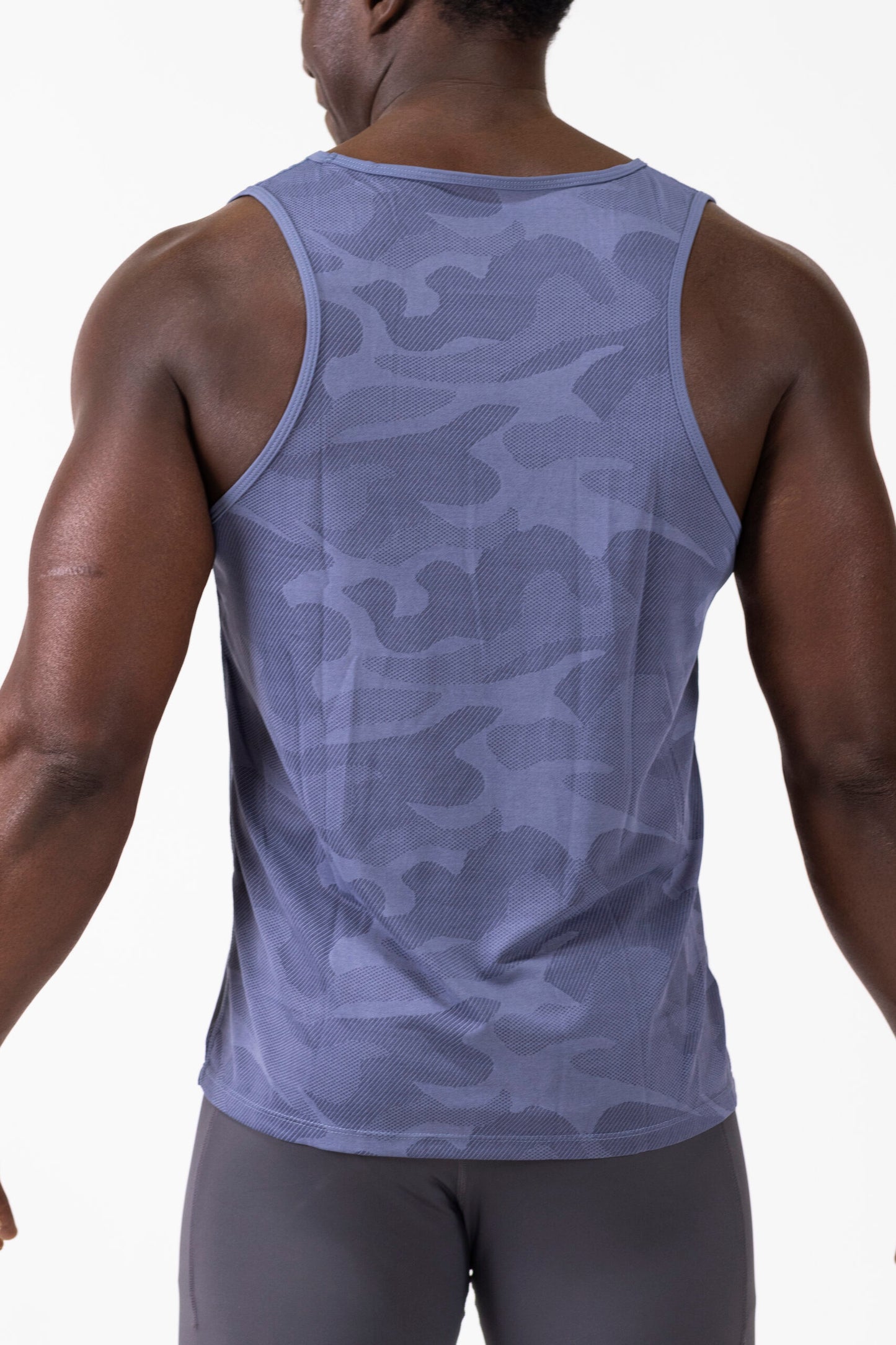 Camo Tank- Grey Blue