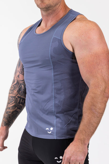 Camo Tank- Grey Blue