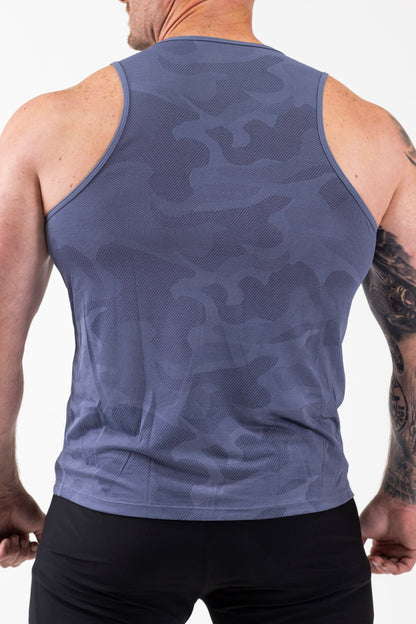 Camo Tank- Grey Blue