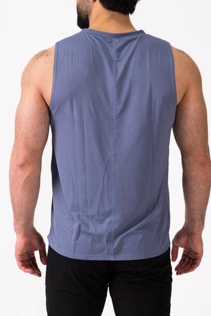 Game Time Tank- Grey Blue