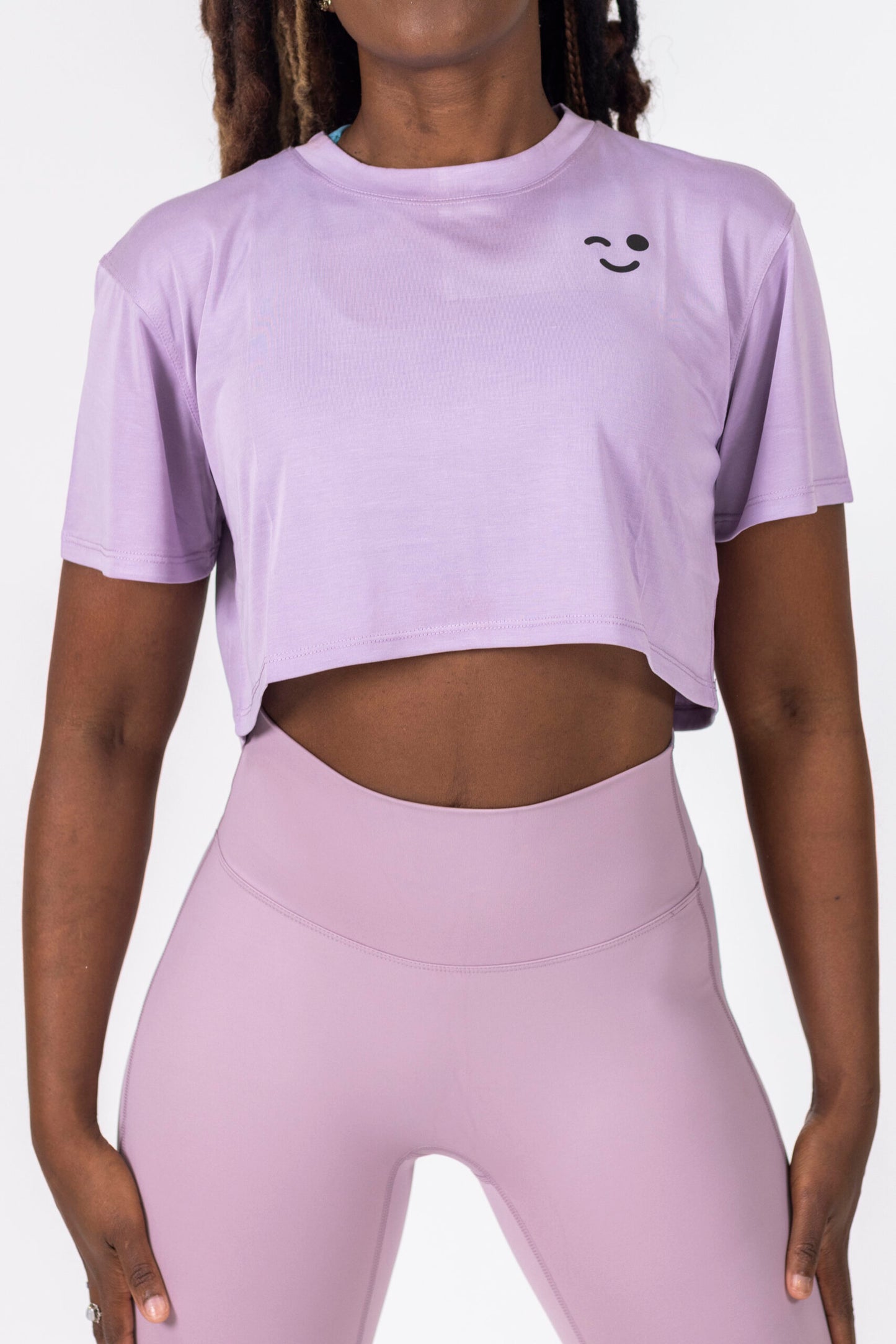 The Midi Crop Top- Light Purple