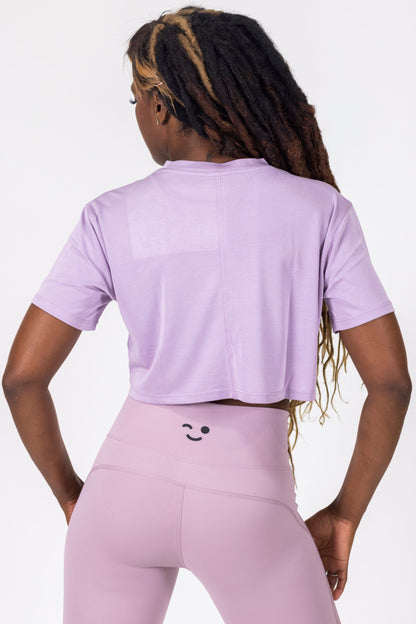 The Midi Crop Top- Light Purple