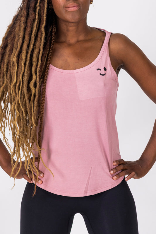 Elevate Strappy Tank-Dusty Pink