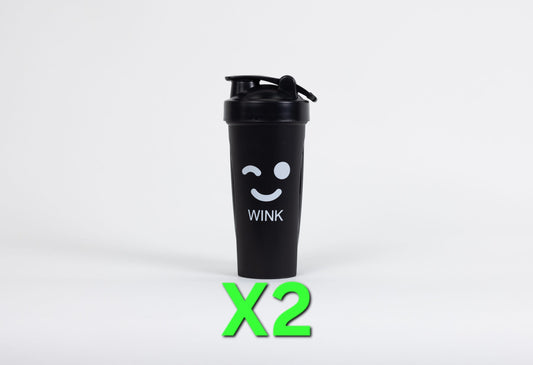 Shaker Bottle-Black 20 oz- 2 Pack