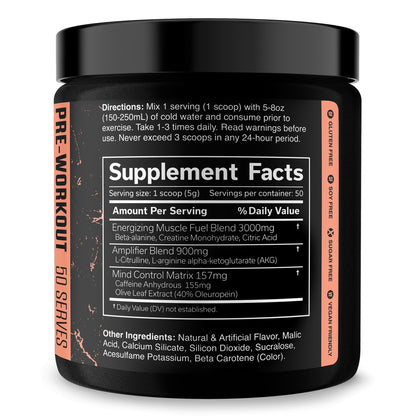 Peach Rings- Pre-Workout- 50 Servings