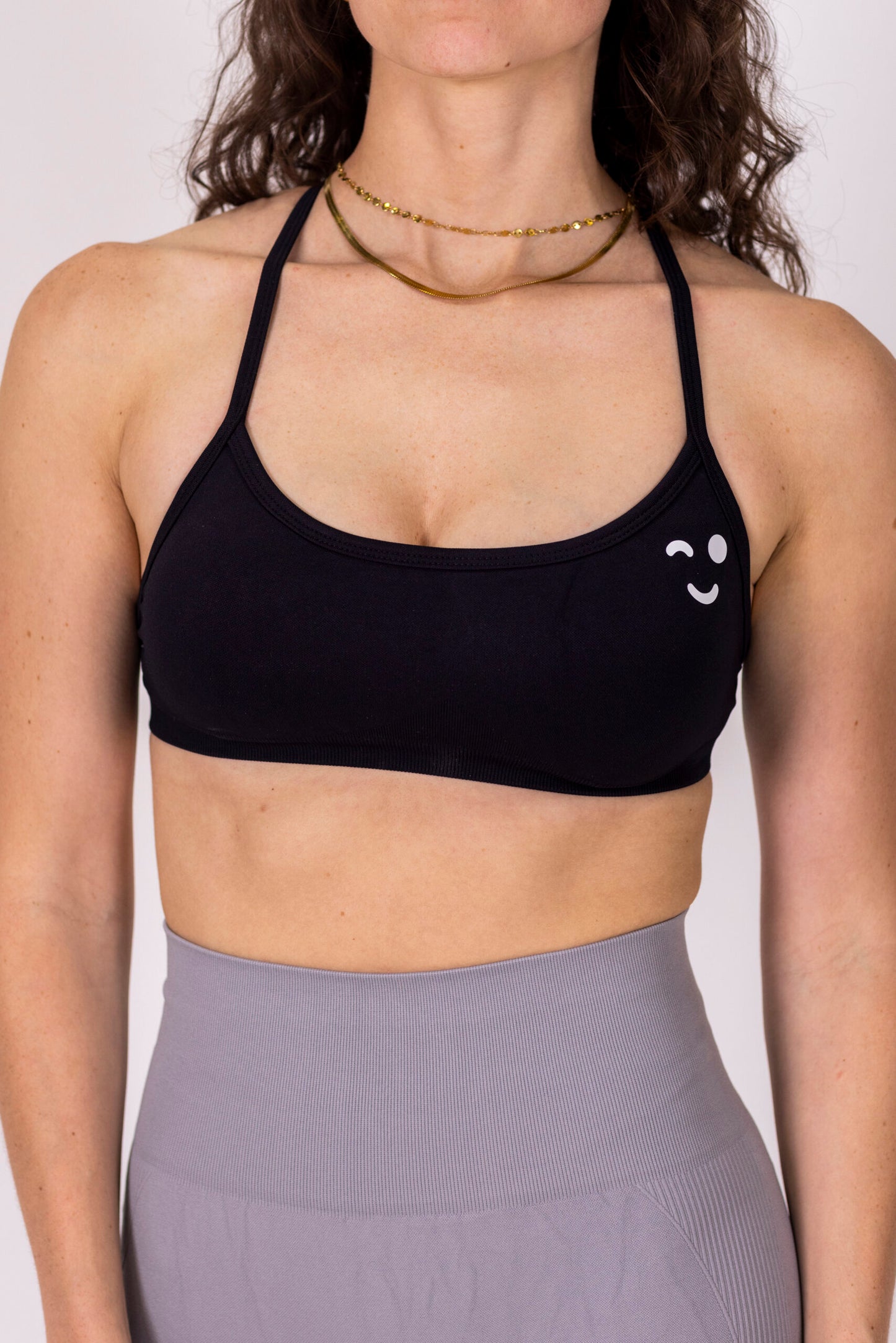 Bandeau Seamless Sport Bra-Black