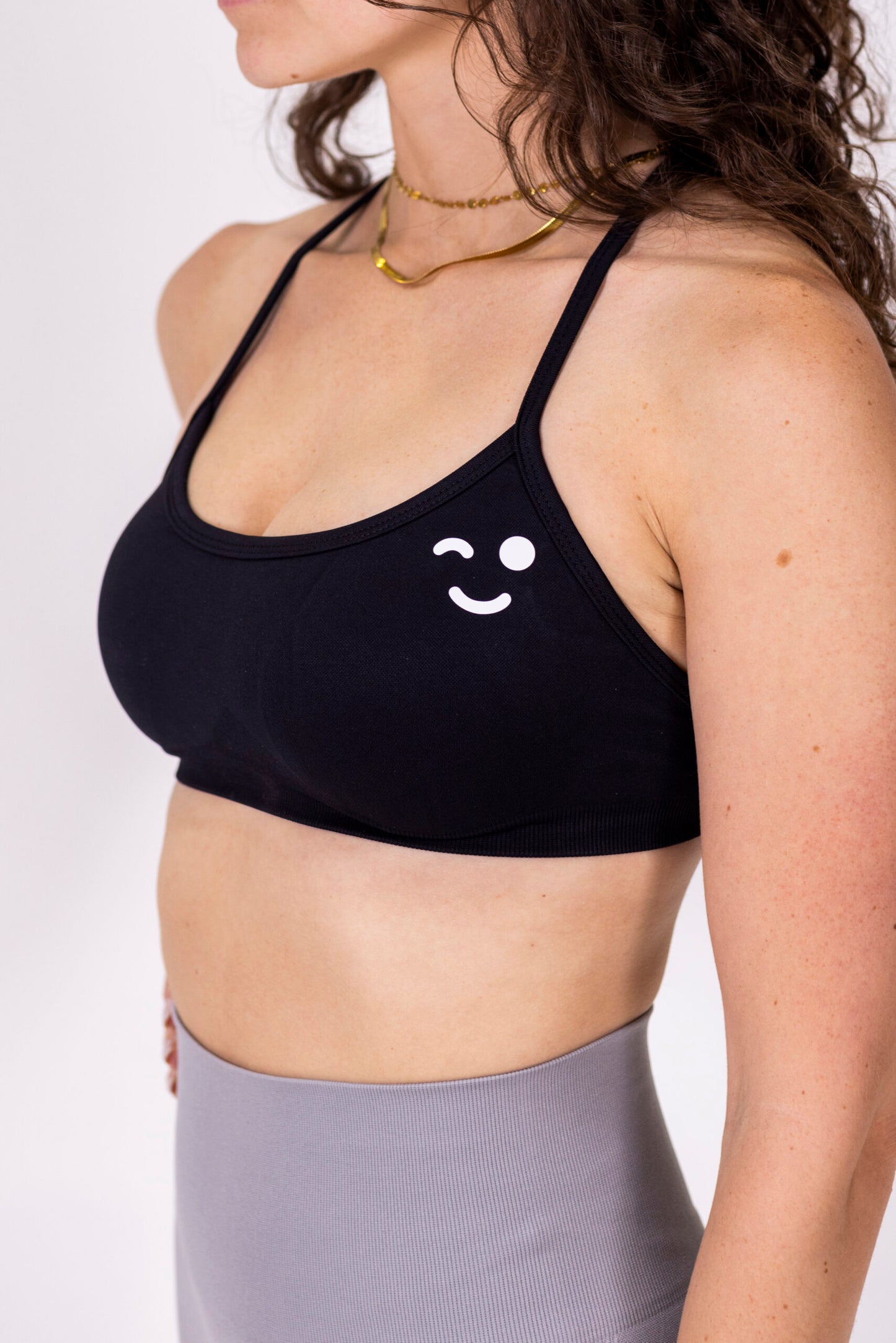 Bandeau Seamless Sport Bra-Black