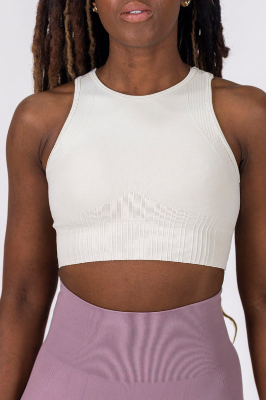 Elegant Seamless Sport Bra-Off White