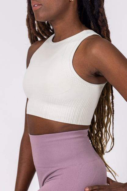 Elegant Seamless Sport Bra-Off White